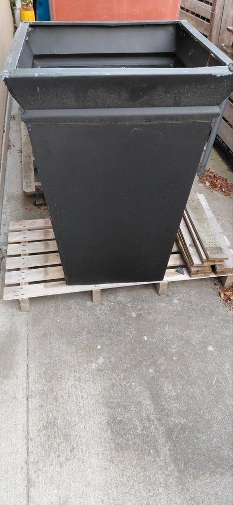 Plantenbak antracietzwart 2 stuks, Tuin en Terras, Bloembakken en Plantenbakken, Zo goed als nieuw, Vierkant, Ophalen