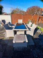 Tuintafel in rotan met bijpassende stoelen, Ophalen