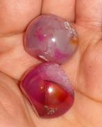 lot kralen 2 grote roze agaat, Verzenden, Nieuw, Kraal