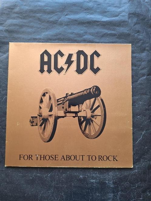 AC/DC "For Those About to Rock" hardrock LP (1981) IZGS, Cd's en Dvd's, Vinyl | Hardrock en Metal, Gebruikt, Verzenden