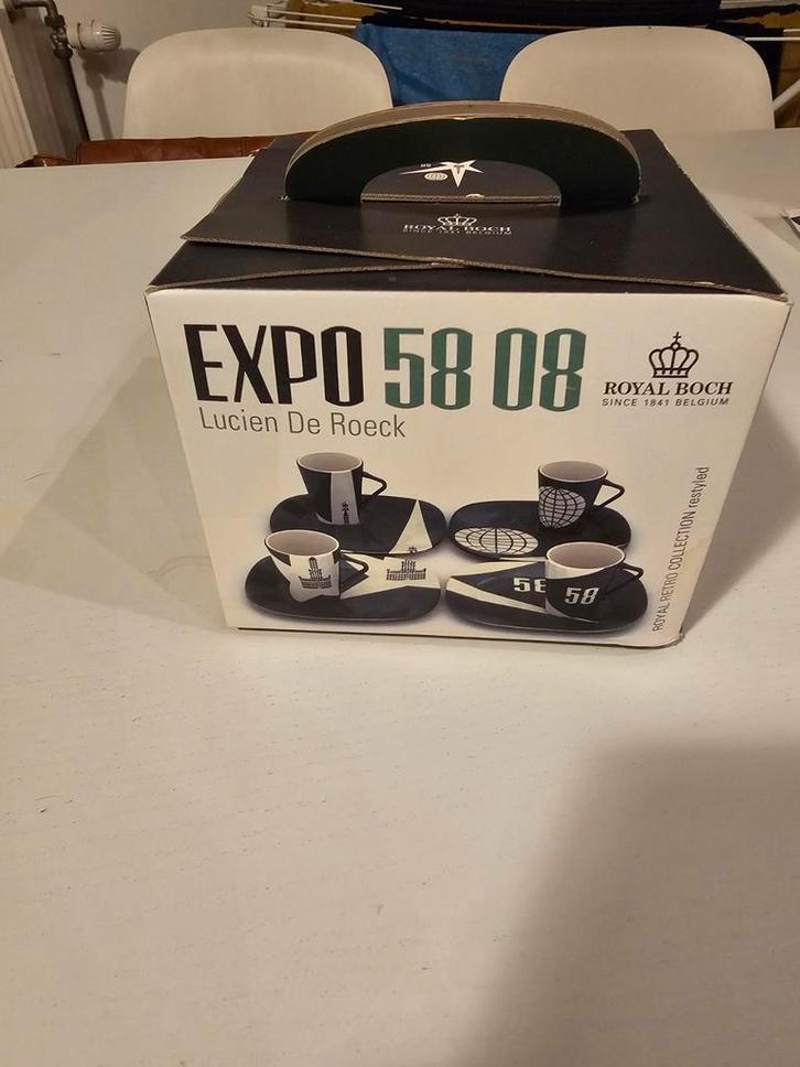 koffieservies - Expo '58 - Lucien De Roeck - Royal Boch, Antiek en Kunst, Antiek | Porselein, Ophalen of Verzenden