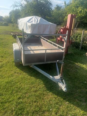 Dubbelasser aanhangwagen, Auto diversen, Aanhangers en Bagagewagens, Ophalen, Zo goed als nieuw