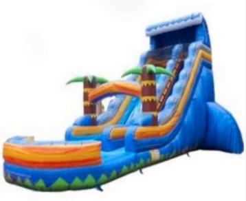 Waterslide beachslide met ballenbad of zwembadje te huur beschikbaar voor biedingen