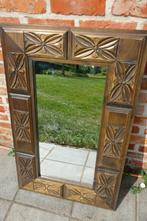 vintage spiegel met zware houten kader 81 x 50, Ophalen, Rechthoekig, 50 tot 100 cm, Minder dan 100 cm