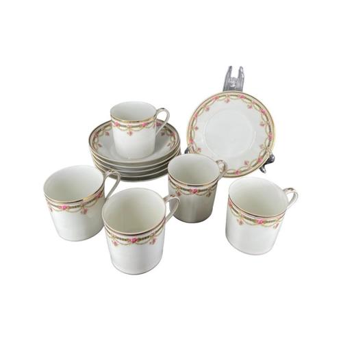 5 tasses et 6 sous-tasses Moka porcelaine Limoges, Antiquités & Art, Antiquités | Porcelaine, Enlèvement ou Envoi