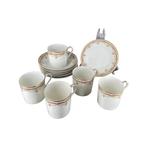 5 tasses et 6 sous-tasses Moka porcelaine Limoges