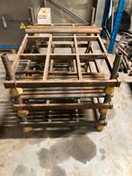 3x Schorenbak, stapelrek, buizenrek, Enlèvement, Utilisé, Fer