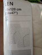 Twee hoeslakens babybed, nog nieuw, LEN Ikea, Overige maten, Nieuw, Ophalen of Verzenden, Wit