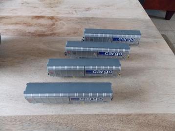 Marklin 4 Wagons Cargo beschikbaar voor biedingen