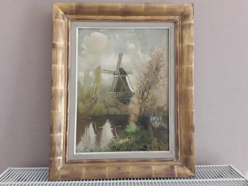 J.Philips windmolentafel, Antiek en Kunst, Kunst | Schilderijen | Klassiek, Ophalen