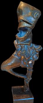 Abstract bronzen beeld, Luc De Blok, Ophalen