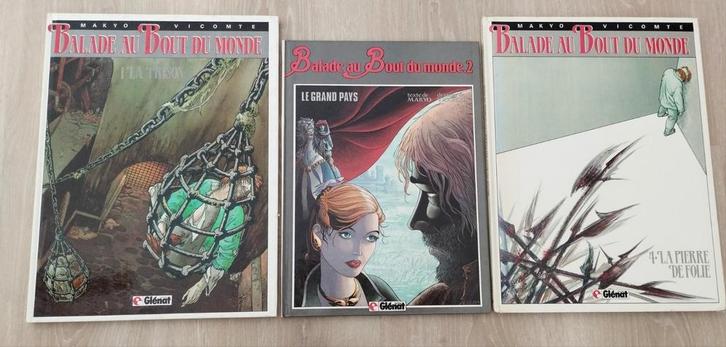 3 BD BALADE AU BOUT DU MONDE (T1-2-4), Boeken, Stripverhalen, Gelezen, Meerdere stripboeken, Ophalen of Verzenden
