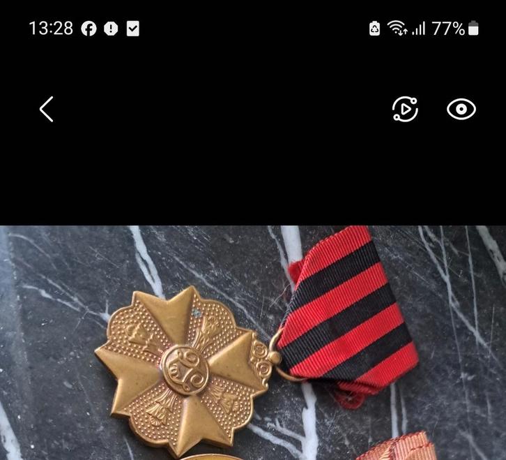 Croix décorative ancienne belge – Médaille associative XIXe, Collections, Objets militaires | Général, Enlèvement ou Envoi