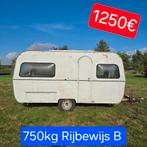 Caravan De Reu Oldtimer 750kg Rijbewijs B foodtruck werfkeet, Caravans en Kamperen, Overige merken, Bedrijf, Treinzit, 50 kg of minder