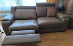 Prachtig lederen salon, grijs/groen., Huis en Inrichting, Ophalen, Zo goed als nieuw