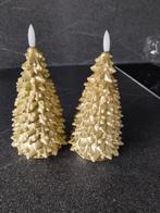 2 goudkleurige led kaarsen anna's collection, Moins de 25 cm, Enlèvement ou Envoi, Comme neuf, Synthétique