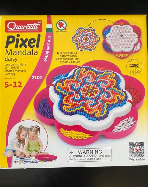 Quercetti .  Pixel Mandala ( 5 - 12 jaar )  🍄, Enfants & Bébés, Jouets | Éducatifs & Créatifs, Comme neuf, Enlèvement ou Envoi