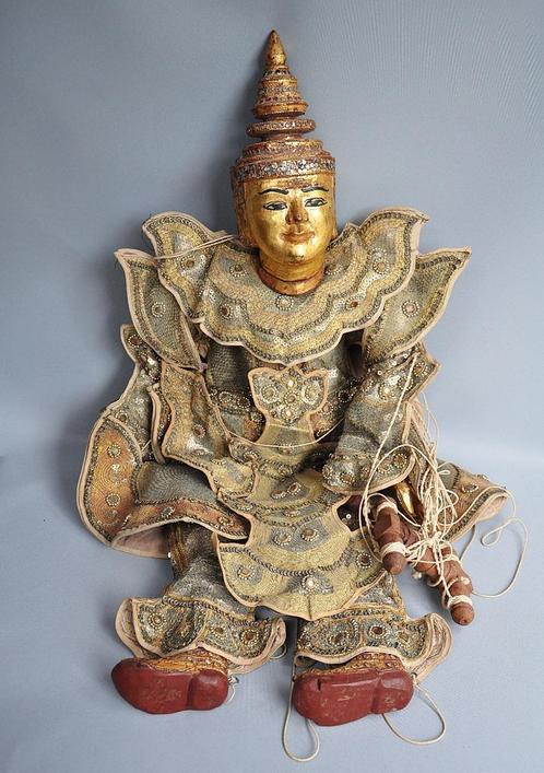 Zéér grote Boeddha marionet, Thailand, ca 1980, Antiek en Kunst, Kunst | Niet-Westerse kunst, Ophalen of Verzenden