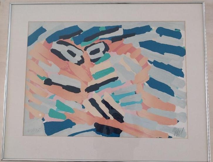 Karel Appel - 'Masker gezicht' of 'Mask Face', Antiek en Kunst, Kunst | Litho's en Zeefdrukken, Ophalen of Verzenden