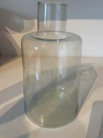 Grote vaas met smalle hals, Huis en Inrichting, Woonaccessoires | Vazen, Gebruikt, Wit, Ophalen of Verzenden, Glas