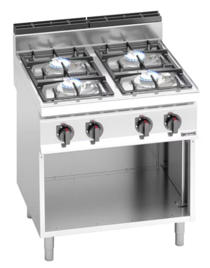 Professioneel fornuis - Propaangas (€ 1672 nieuw), Elektronische apparatuur, Fornuizen, Zo goed als nieuw, Gas, 4 kookzones, 85 tot 90 cm