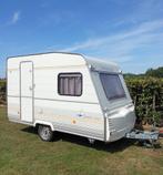 Keuringsvrije 750kg caravan 2002, tent & luifel., Schokbreker, Rondzit, Tot en met 3, 500 - 750 kg