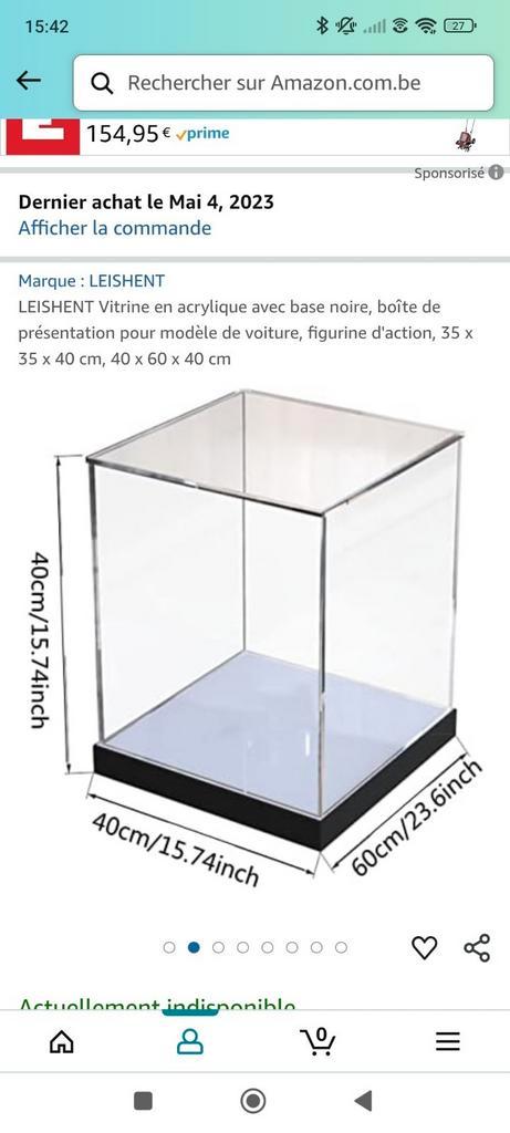 Acrylvitrine met zwarte basis, nieuw, Huis en Inrichting, Woonaccessoires | Stolpen, Nieuw, Ophalen
