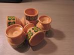 5 retro emsa eierdopjes oranje, Collections, Rétro, Enlèvement ou Envoi, Autres types