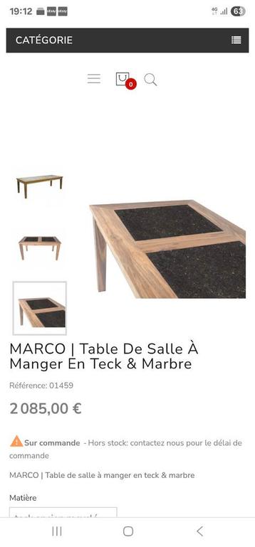 Table salle a manger en vieux teck