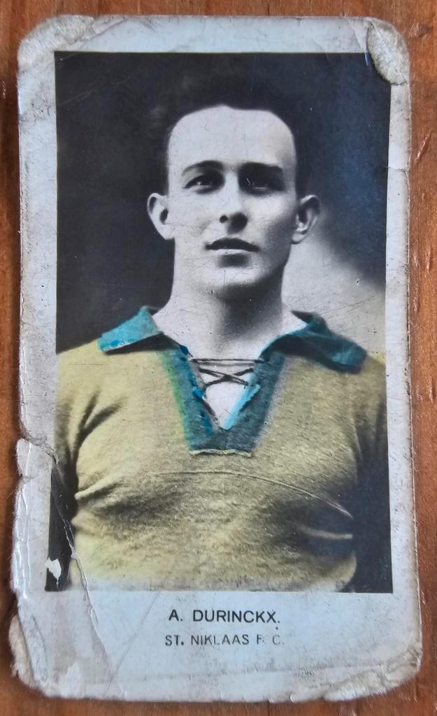 1930s (pre panini) A. Durinckx Sint-Niklaas F.C.!, Hobby en Vrije tijd, Stickers en Plaatjes, Gebruikt, Plaatje, Ophalen of Verzenden