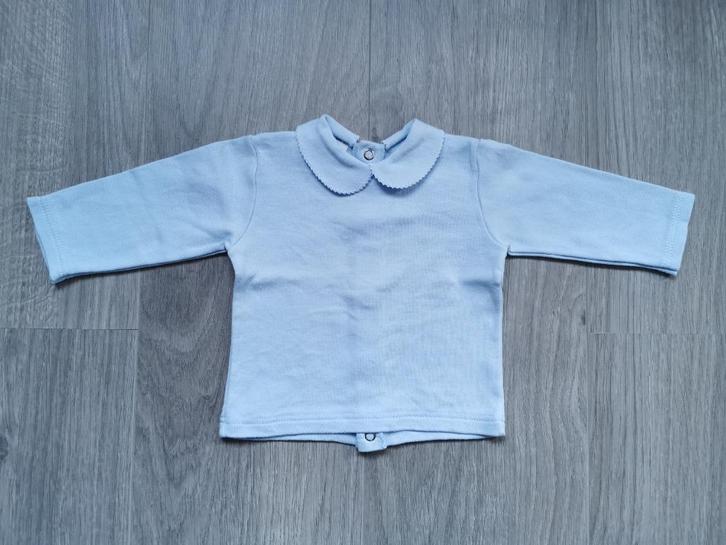 Retro bloesje blauw - maat 62/68, Kinderen en Baby's, Babykleding | Maat 62, Zo goed als nieuw, Meisje, Shirtje of Longsleeve