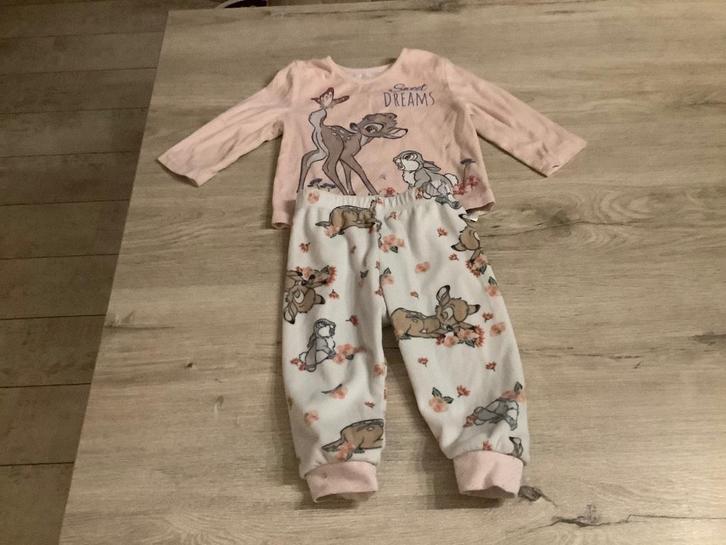 Disney Bambi baby piyama (Maat 80), Kinderen en Baby's, Babykleding | Maat 80, Zo goed als nieuw, Meisje, Nacht- of Onderkleding
