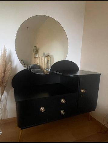Kaptafel met spiegel vintage, Huis en Inrichting, Ophalen, Gebruikt, 100 tot 150 cm, Vintage jaren 50