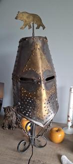 Middeleeuwse helm, Antiek en Kunst, Kunst | Beelden en Houtsnijwerken, Ophalen of Verzenden
