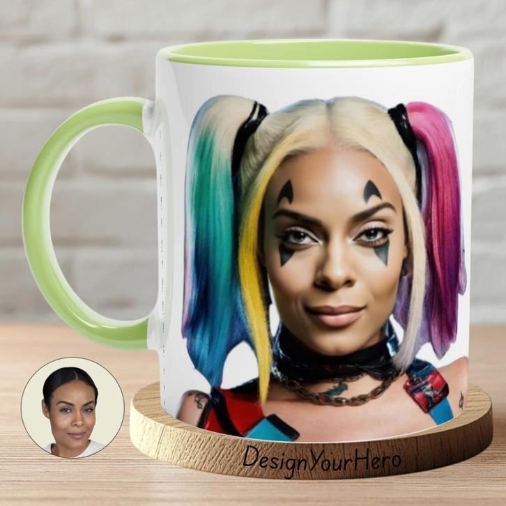 Mug personnalisé photo Harley Quinn – Style DC Comics, Huis en Inrichting, Keuken | Servies, Nieuw, Kop(pen) en/of Schotel(s)