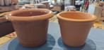 bloempotten steenrood zware rand hoogte 12 cm, Steen, Rond, Binnen, Ophalen of Verzenden