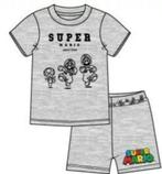 Super Mario Shortama - Grijs - Maat 152, Kinderen en Baby's, Kinderkleding | Maat 152, Ophalen of Verzenden, Nieuw, Jongen, Setje