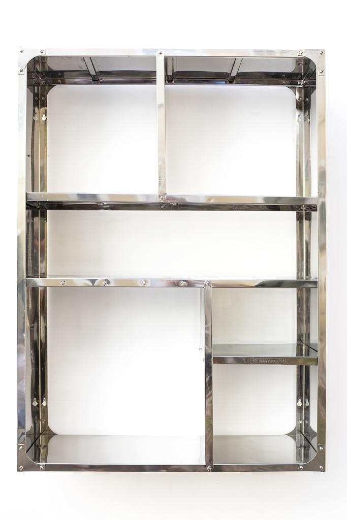 Boekenkast met opbergplanken - LUXE - 110x80 cm - BOMBAY, Huis en Inrichting, Woonaccessoires | Etagères, Nieuw, Verzenden