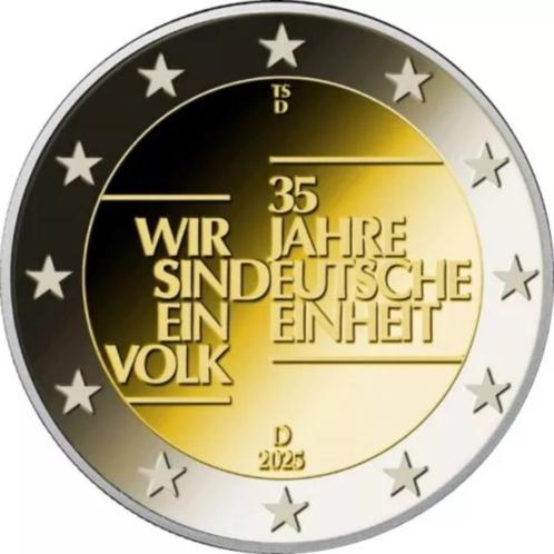 Duitsland 5 x 2 Euro 2025, Postzegels en Munten, Munten | Europa | Euromunten, Setje, 10 euro, Duitsland, Verzenden