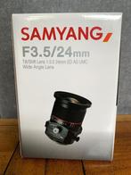 Samyang F3.5 Tilt Shift / 24mm - pour Sony FE, TV, Hi-fi & Vidéo, Comme neuf, Objectif grand angle, Enlèvement