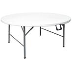Inklapbare ronde tafel, 100 tot 150 cm, Kunststof, Rond, Gebruikt