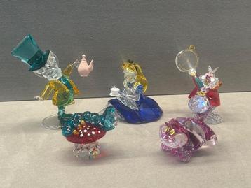 Swarovski Disney Alice In Wonderland komplete set van 5 st beschikbaar voor biedingen