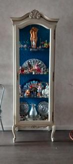 Vitrinekast Franse stijl glas aan 3 kanten schappen glas, Ophalen, Zo goed als nieuw