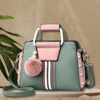 Koreaanse Stijl Schoudertas – Groen Roze met pompom parel, Envoi, Neuf, Vert, Sac à main