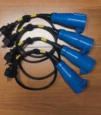 Schuko male => CEE female adapterkabels 3G1.5, Enlèvement, Comme neuf, Câble ou Fil électrique