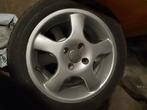 Vier Aluminiumen auto siervelgen met onbruikbaar band, Auto-onderdelen, Banden en Velgen, Ophalen, Overige, Gebruikt, 15 inch