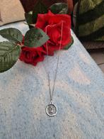 Zilveren ketting met zodiac hangertje 925 gestempeld, Ophalen of Verzenden, Zo goed als nieuw