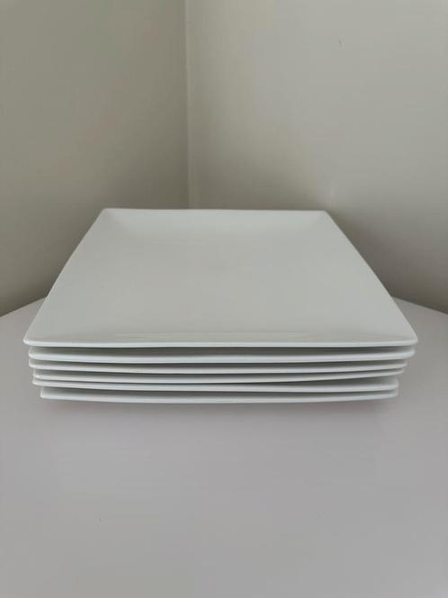 Lot de 6 assiettes carrées Yong – modèle Squito, Huis en Inrichting, Keuken | Servies, Zo goed als nieuw, Porselein, Ophalen