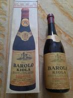 Wijnfles Barolo Kiola 1961oud, Verzamelen, Ophalen, Italië, Zo goed als nieuw, Rode wijn