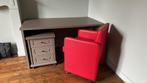 grand bureau et fauteuil rouge, Enlèvement ou Envoi, Utilisé, Bureau